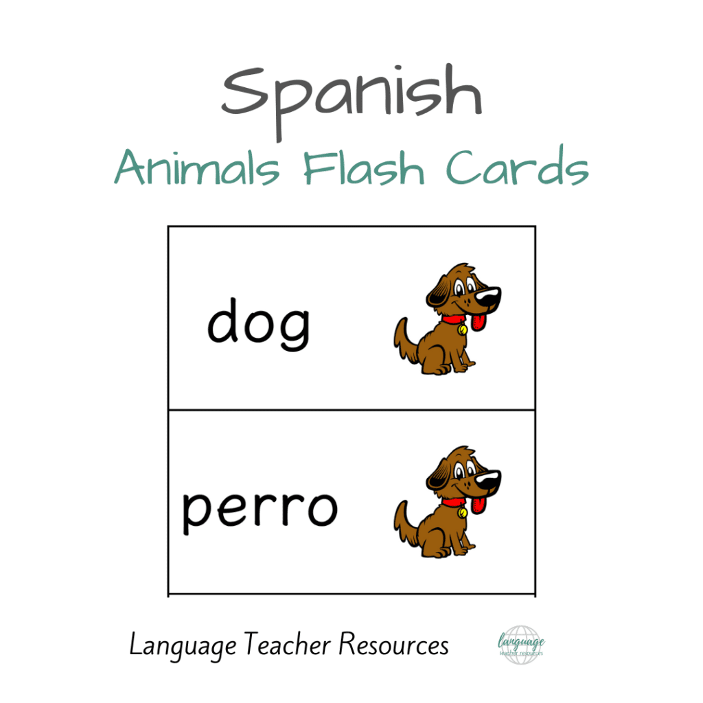 Spanish Animals Flash Cards - Complete Set - Language Teacher Resources